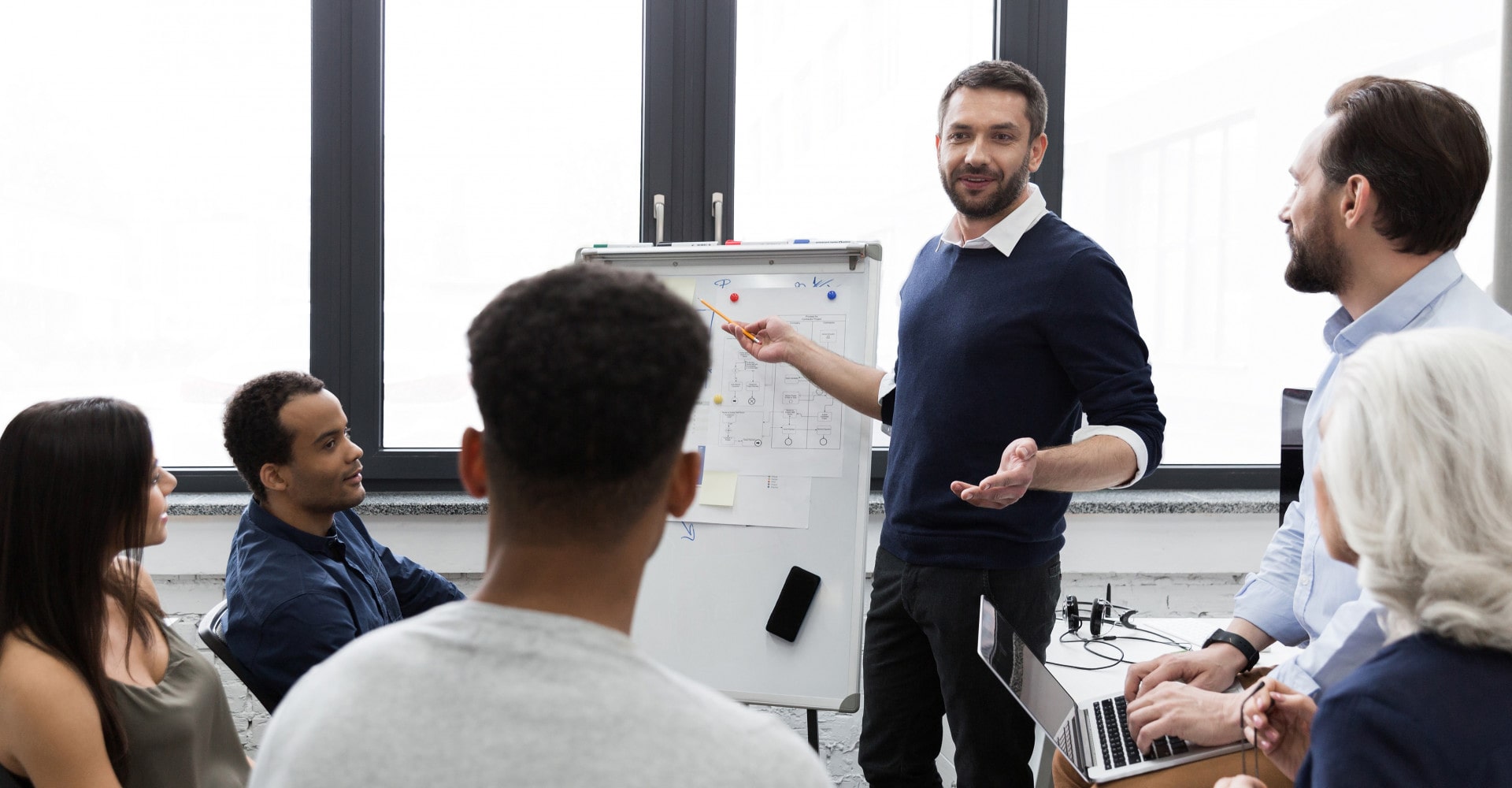 Business meeting presentation